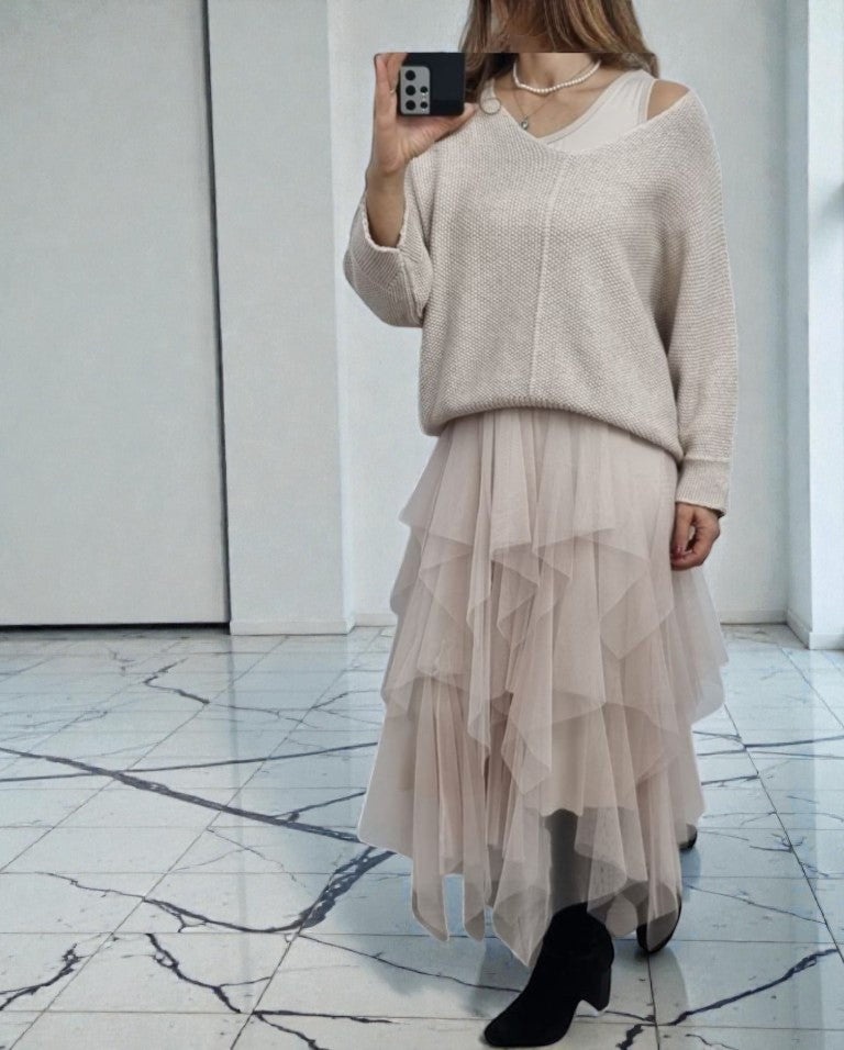 Rochie din vascoza cu tull Anastasia