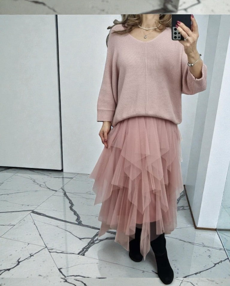 Rochie din vascoza cu tull Anastasia