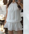 Rochie mini cu pantaloni scurti pe dedesubt