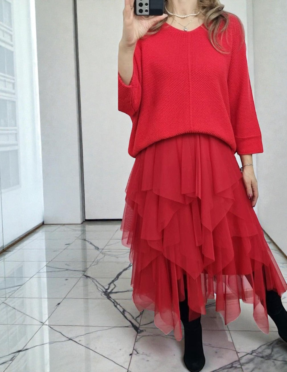 Rochie din vascoza cu tull Anastasia