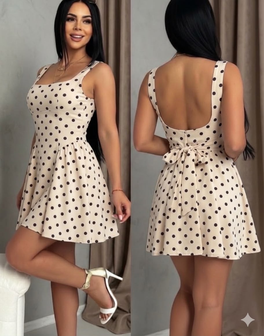 Rochie cu imprimeuri si spatele gol