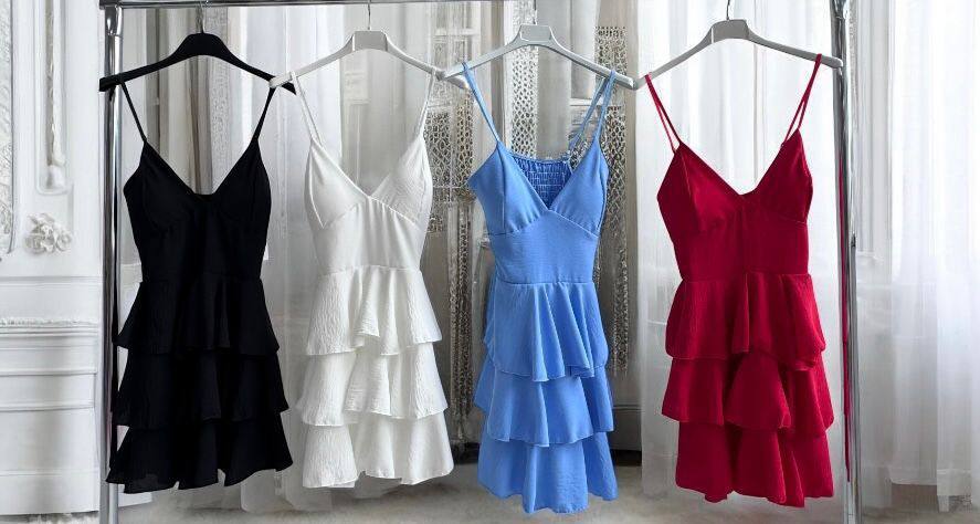 Rochie scurta cu volane Penelope