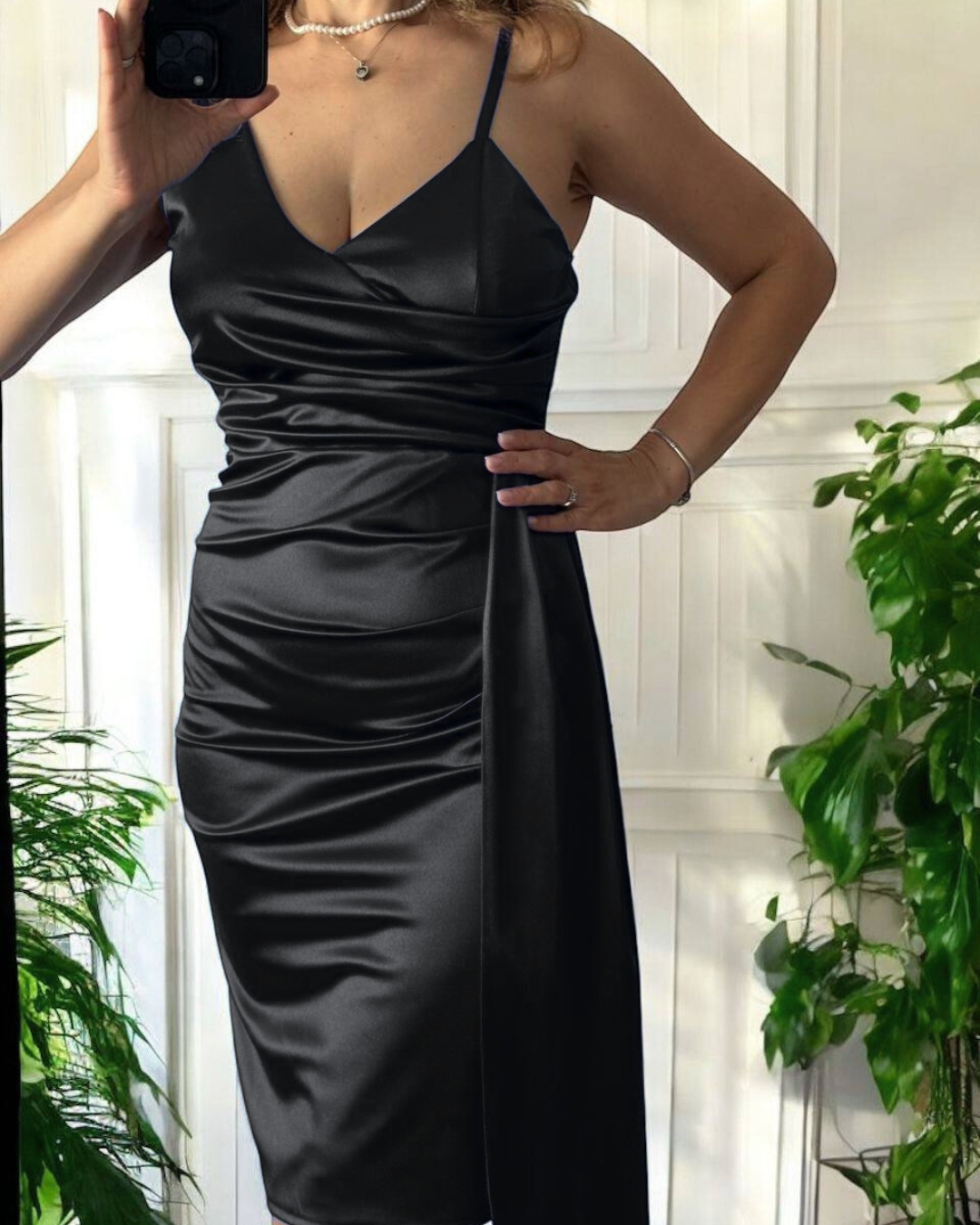 Rochie din satin Gloria