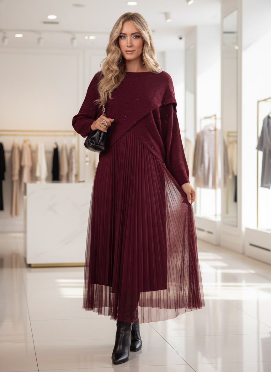 Rochie cu pulover Tull