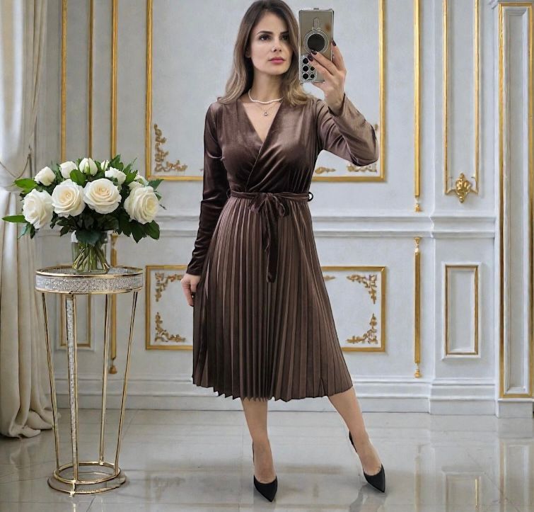 Rochie catifea cu cordon Lacey