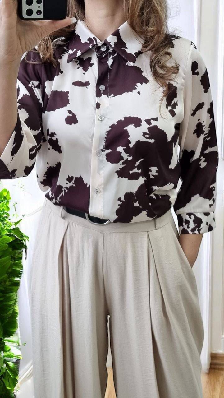 Camasa Din Satin Cu AnimalPrint Country Core