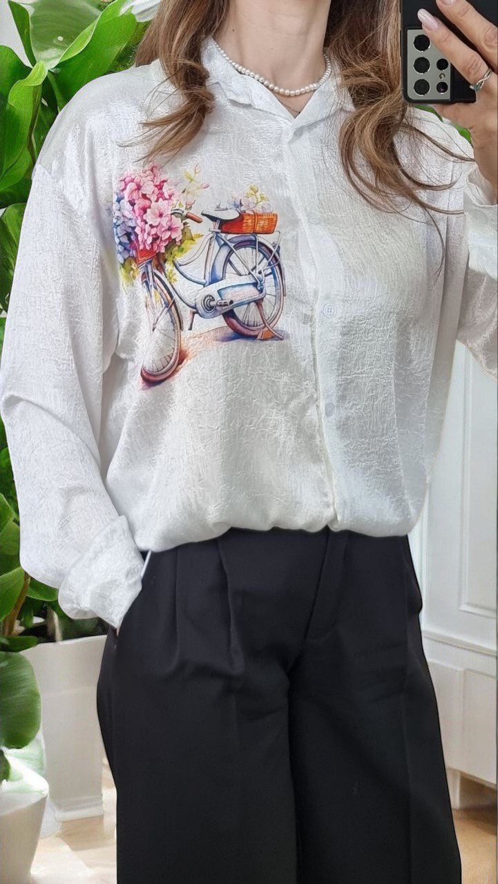 Camasa Din Satin Cu Imprimeu Floral