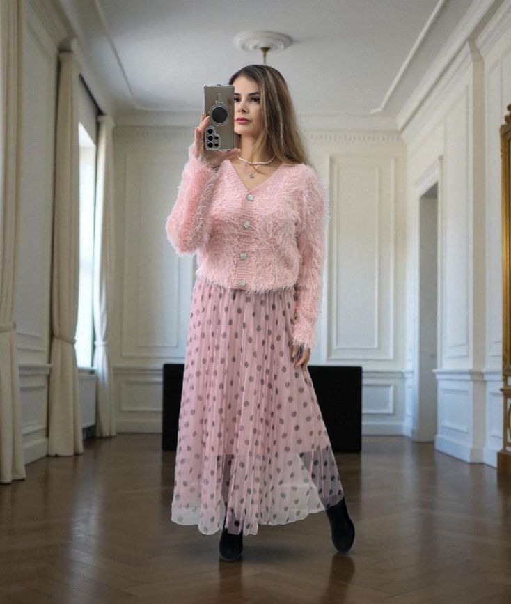 Fuste din voal cu imprimeuri Mikayla