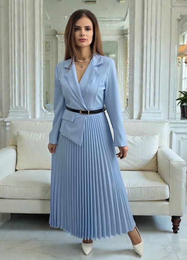 Rochie plisata cu sacou Lara