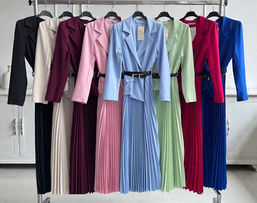 Rochie plisata cu sacou Lara