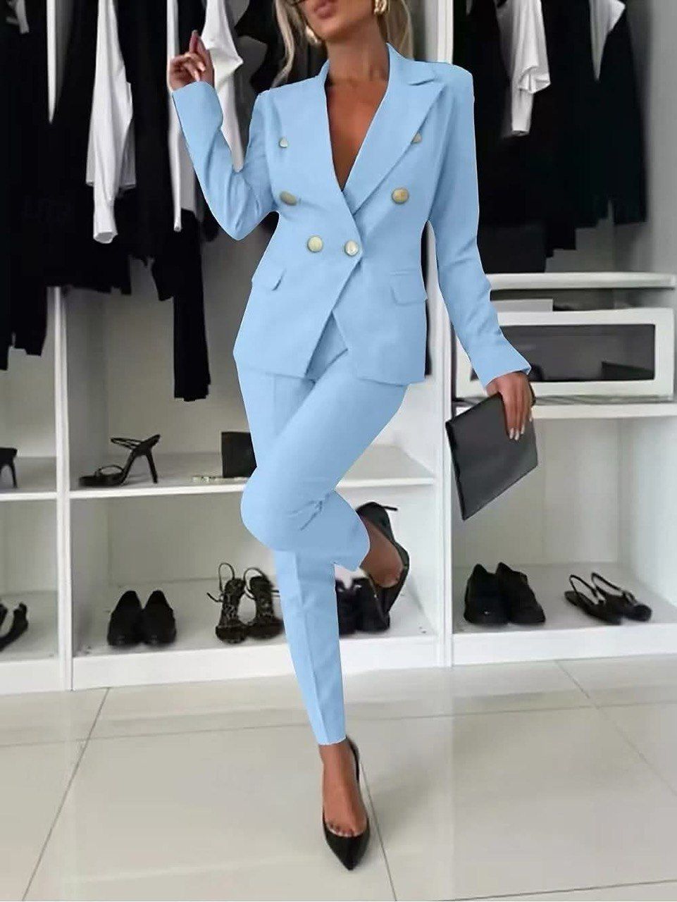 Serie 4 costume elegante cu butoni aurii Precious