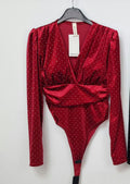 Body de catifea cu pietricele Brielle