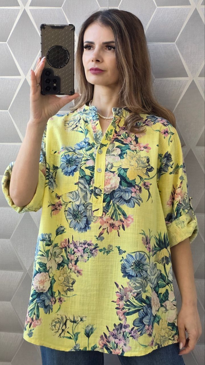 Camasi din bumbac cu imprimeuri florale Essence