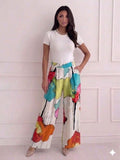 Pantaloni lejeri evazati cu buzunare Tiffany