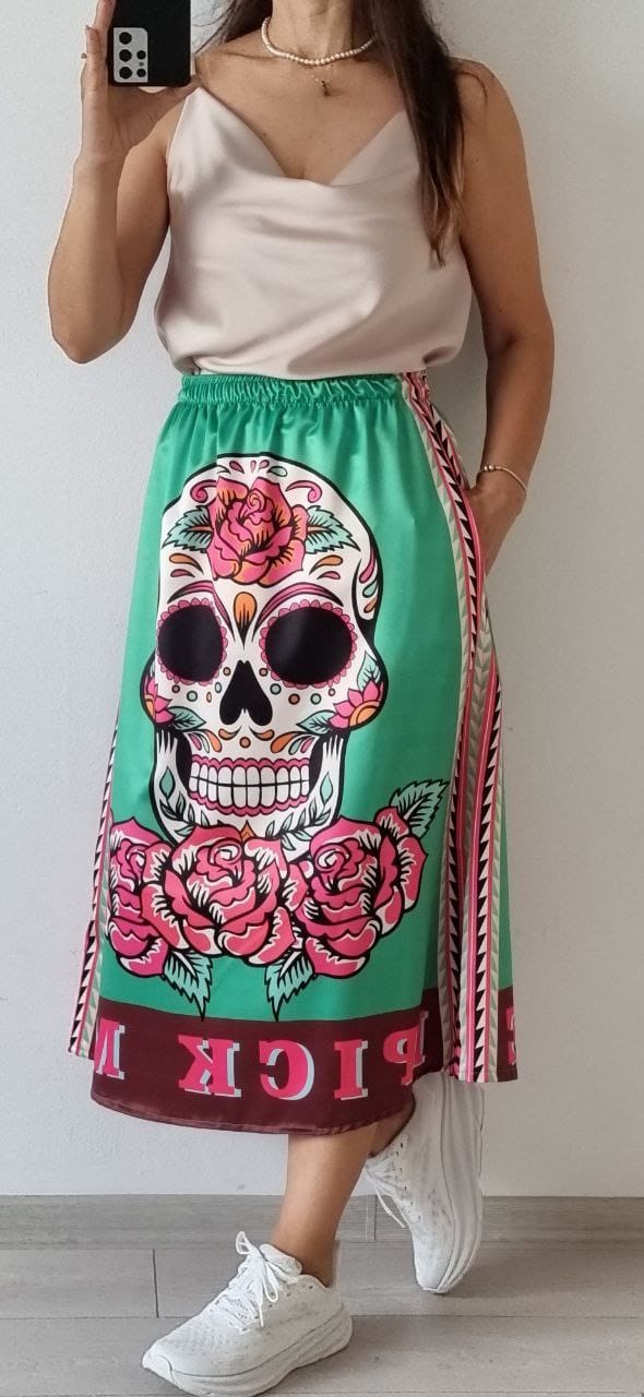 Fuste cu buzunare La Catrina