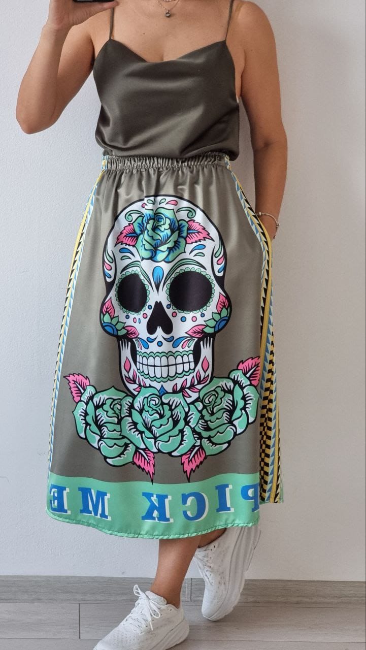 Fuste cu buzunare La Catrina