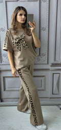Compleu cu funda animal print si maneca scurta Cheyenne