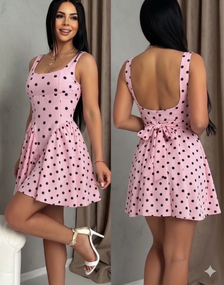 Rochie cu imprimeuri si spatele gol