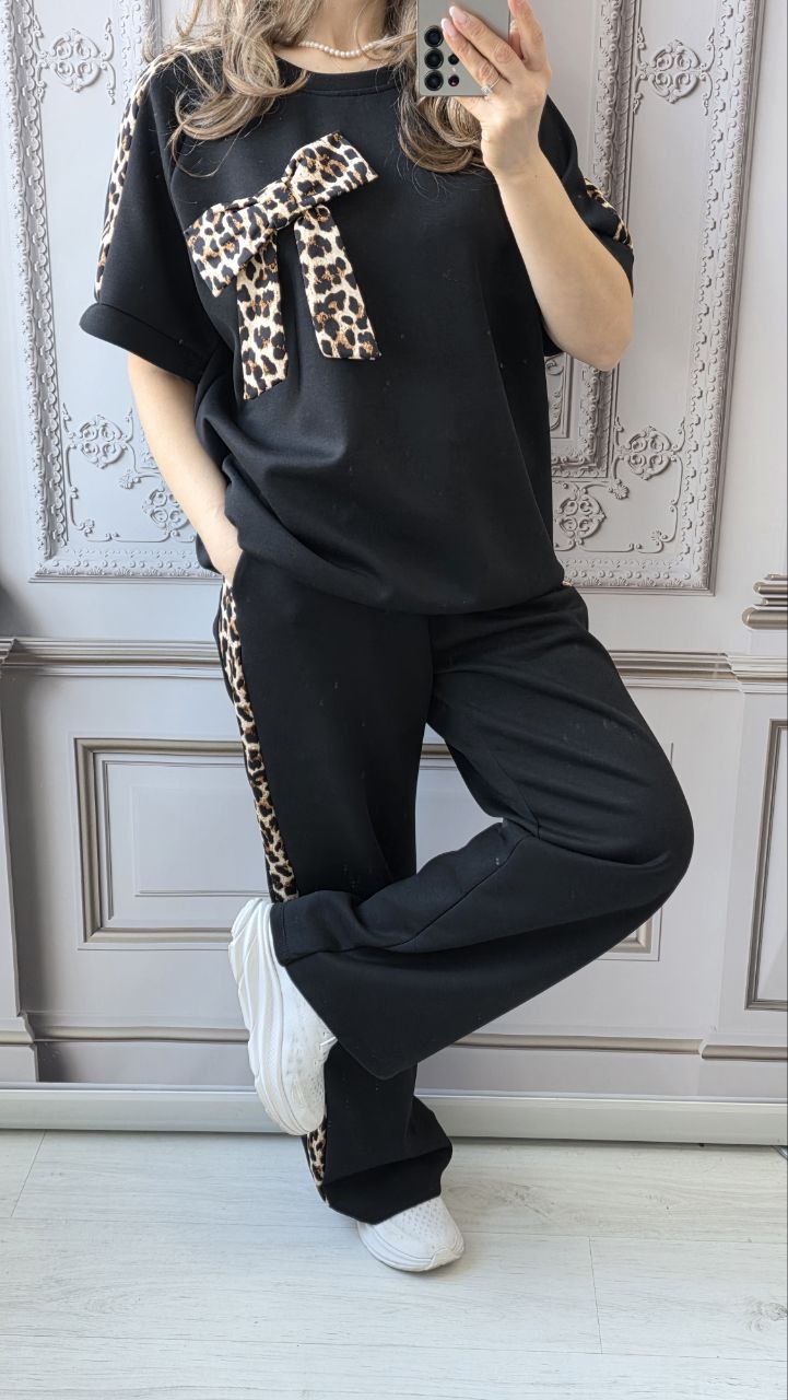 Compleu cu funda animal print si maneca scurta Cheyenne
