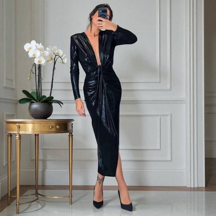 Rochie metalizata Melissa