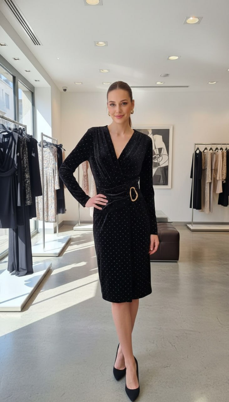 Rochie din catifea cu pietricele Siena