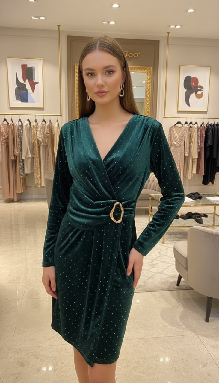 Rochie din catifea cu pietricele Siena