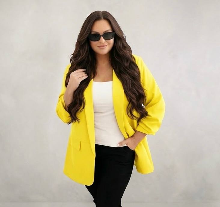 Sacou croi larg cu maneci incretite Elaina XL/XXL