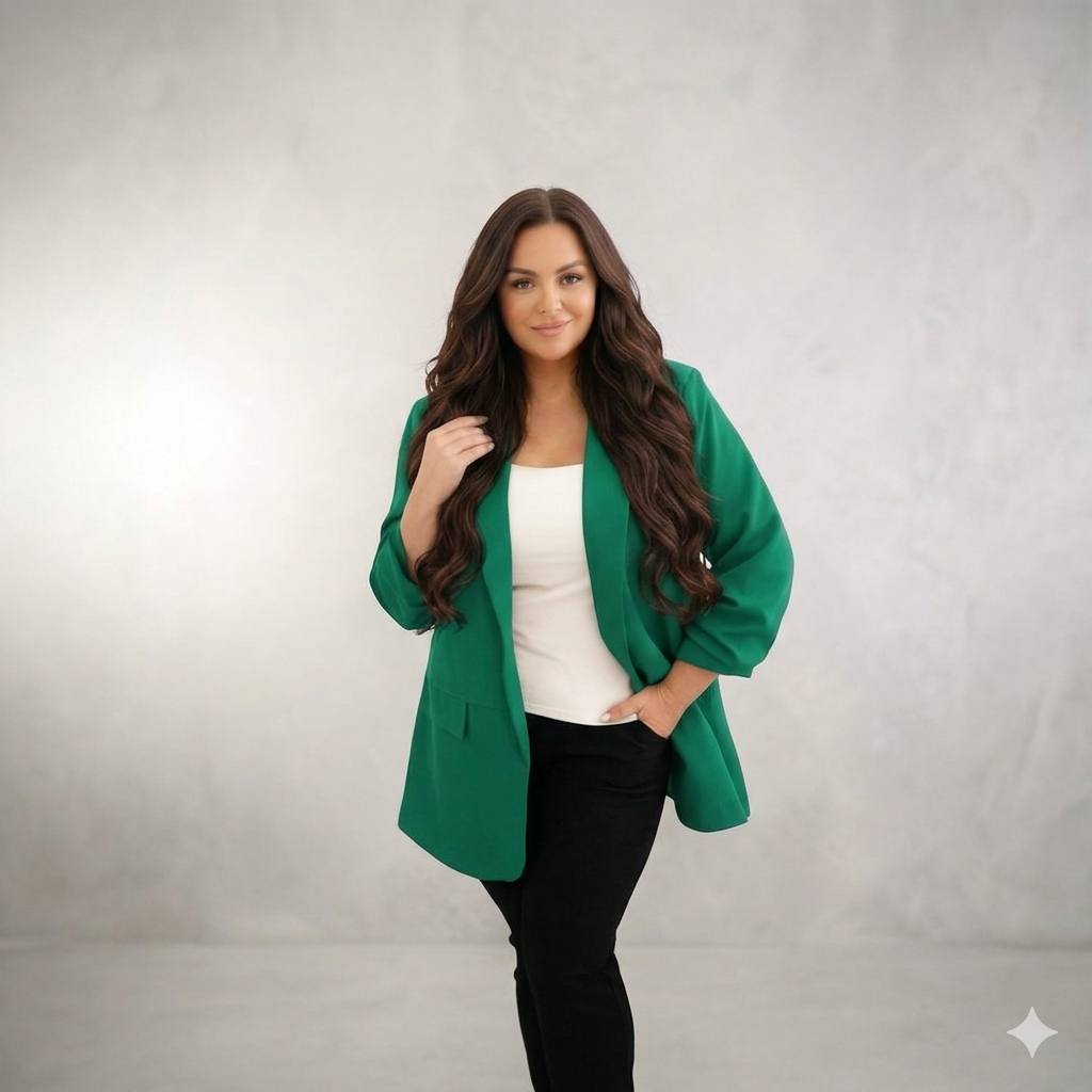 Sacou croi larg cu maneci incretite Elaina XL/XXL