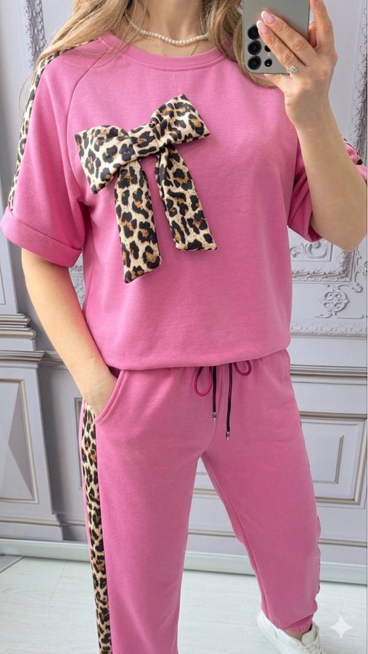 Compleu cu funda animal print si maneca scurta Cheyenne