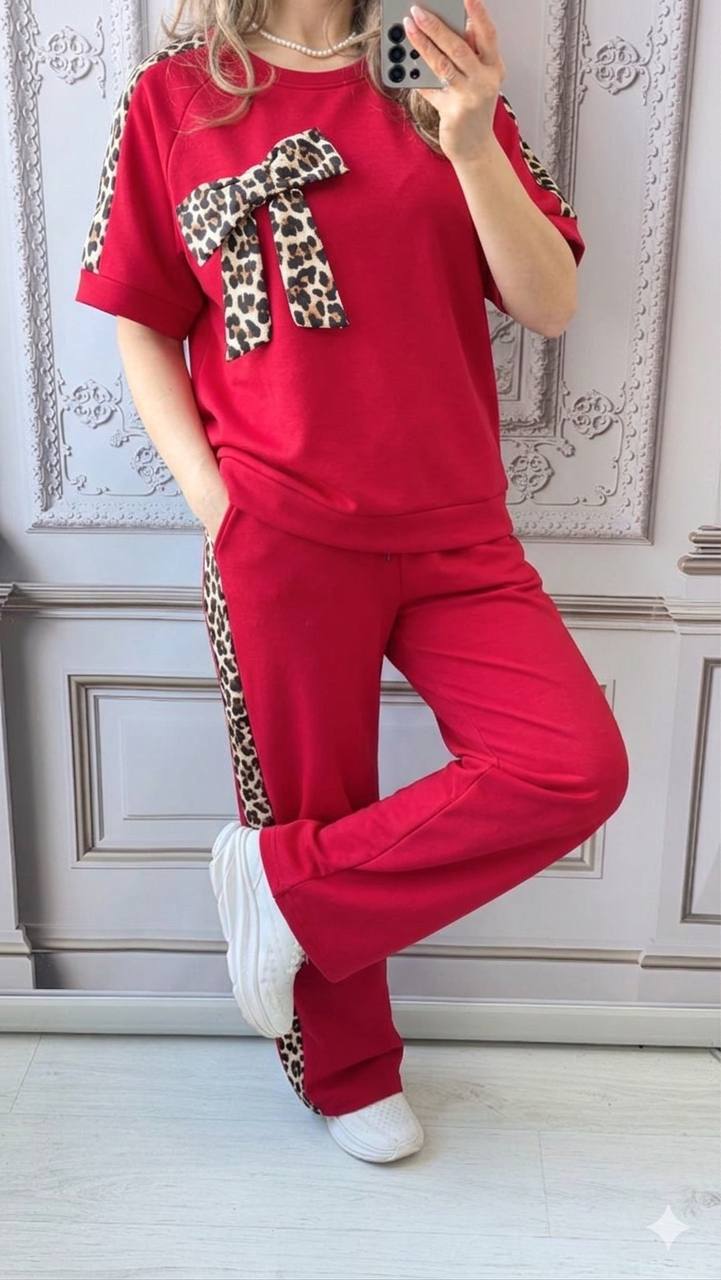 Compleu cu funda animal print si maneca scurta Cheyenne
