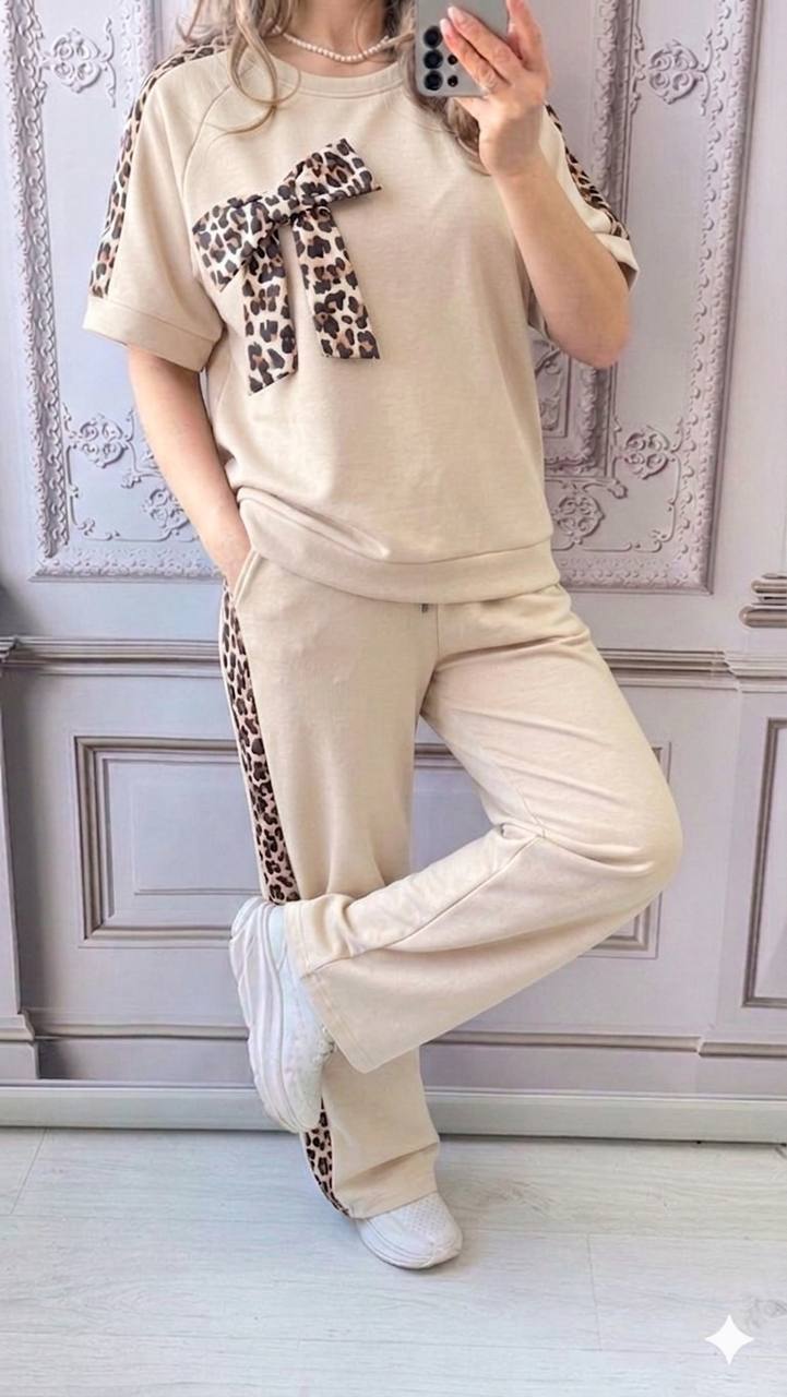 Compleu cu funda animal print si maneca scurta Cheyenne