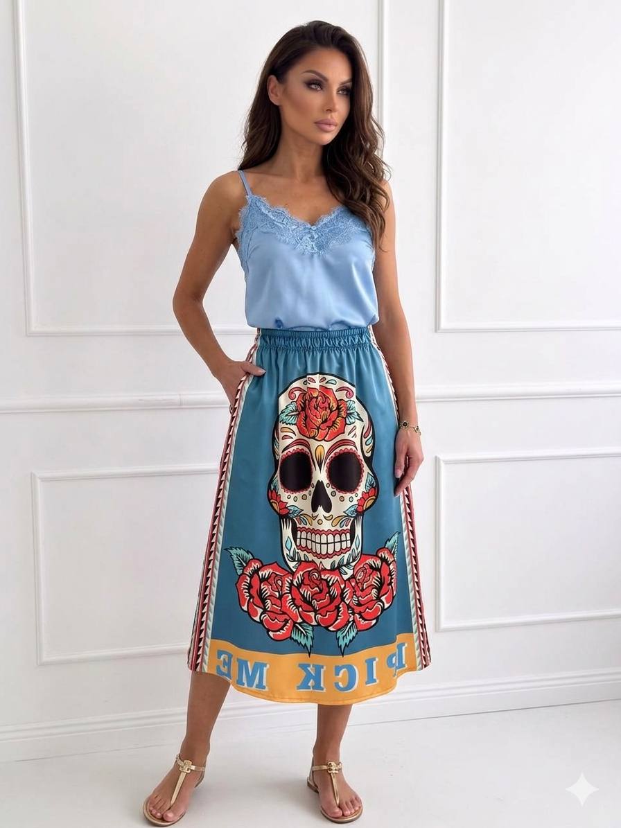 Fuste cu buzunare La Catrina