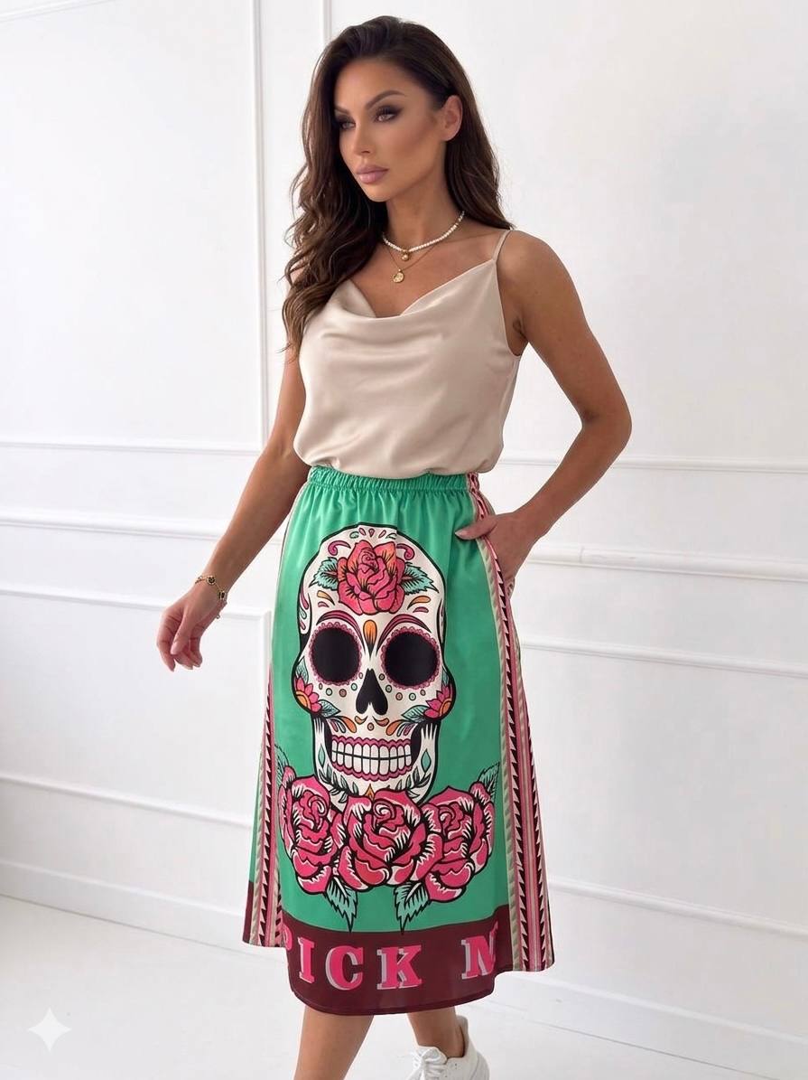 Fuste cu buzunare La Catrina