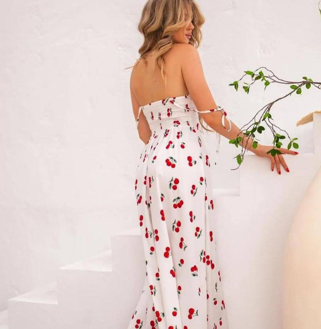 Rochie cu bretele si imprimeuri Amanda