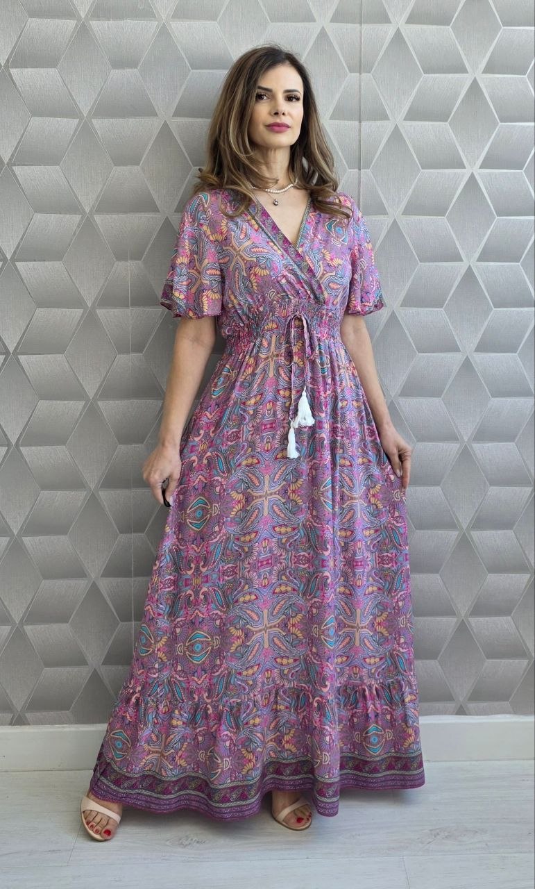 Rochie lunga din bumbac Indira