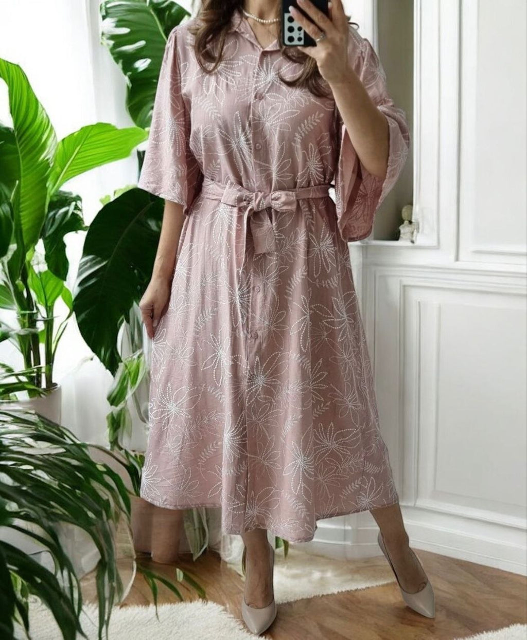 Rochie midi din vascoza Elisa
