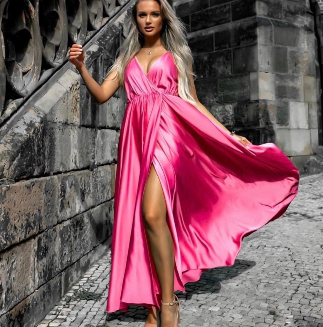 Rochie din satin Allegra