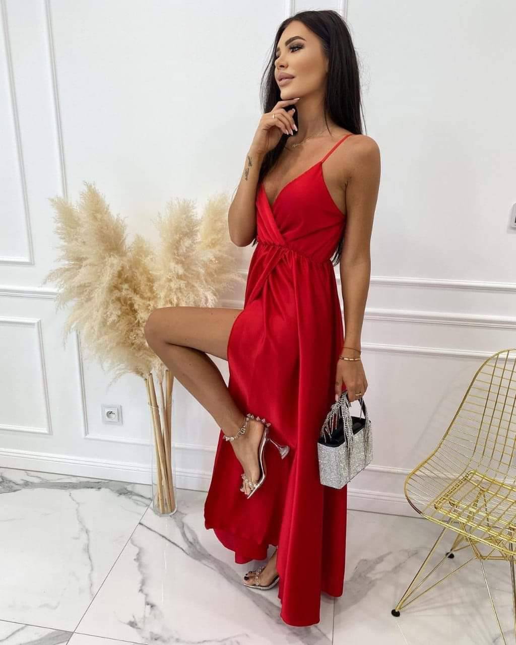 Rochie din satin Allegra