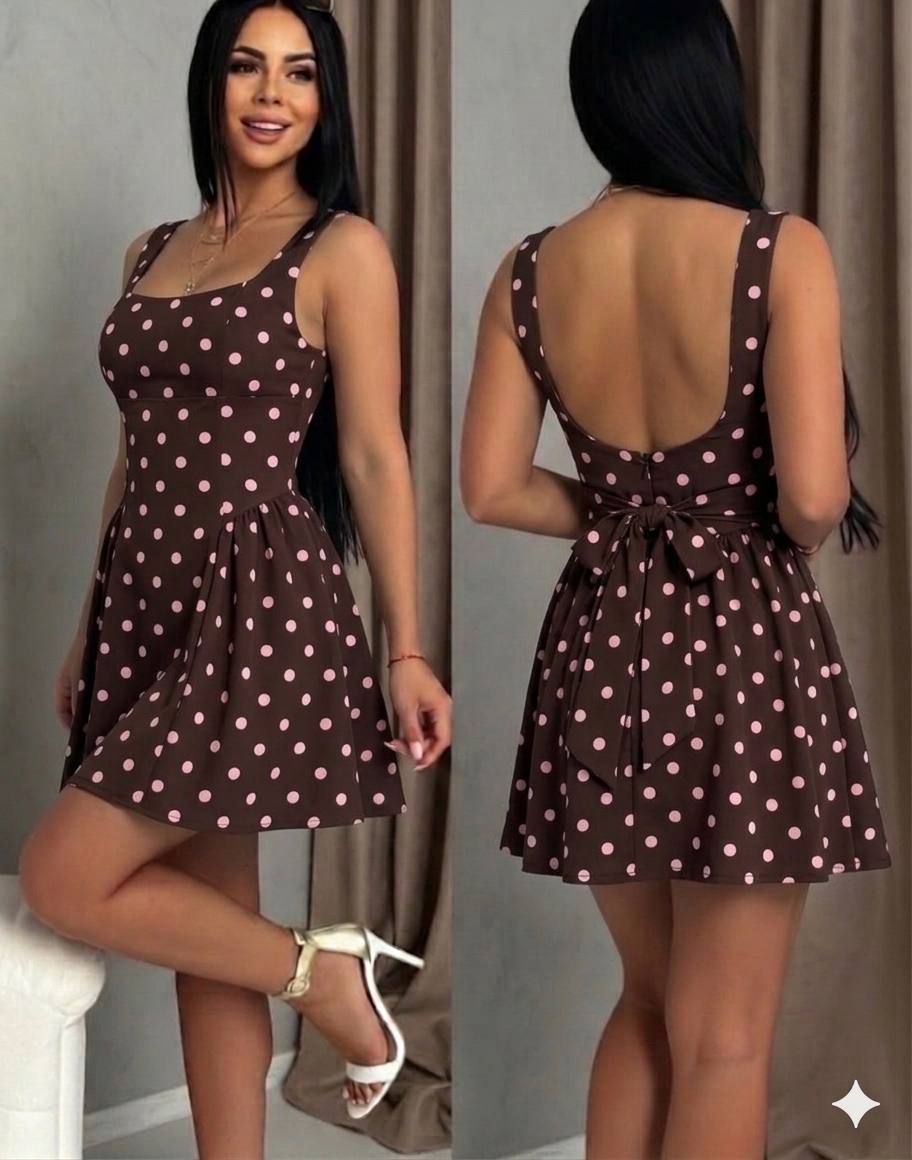 Rochie cu imprimeuri si spatele gol