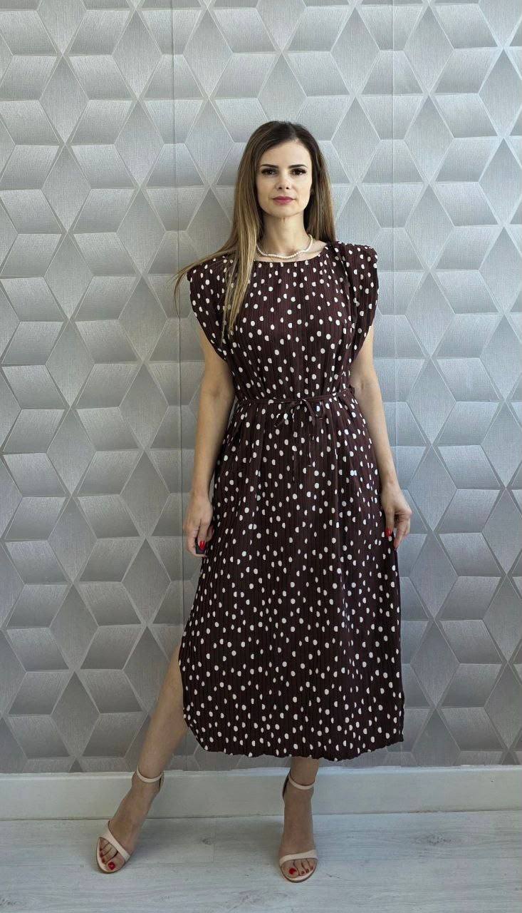 Rochie cu buline si pliseuri