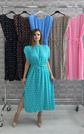 Rochie cu buline si pliseuri