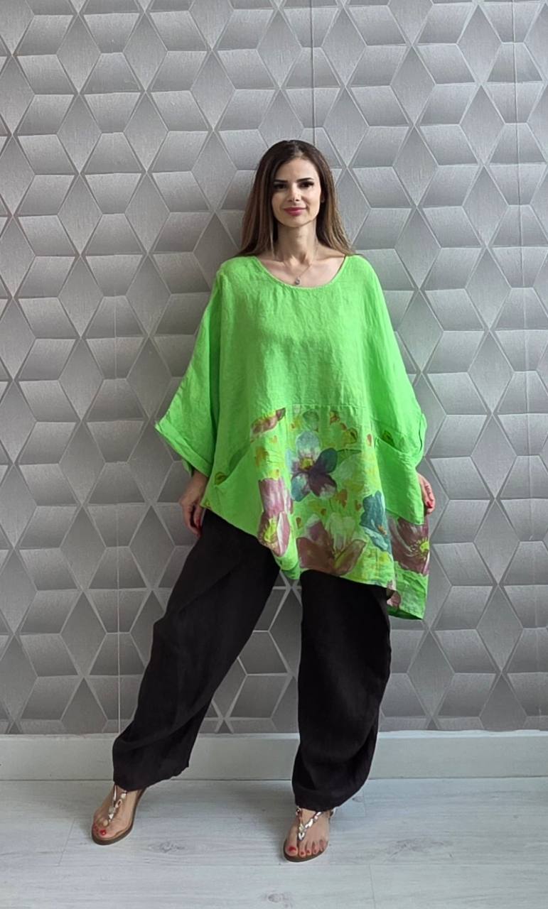 Bluza oversize din in 100% Flory