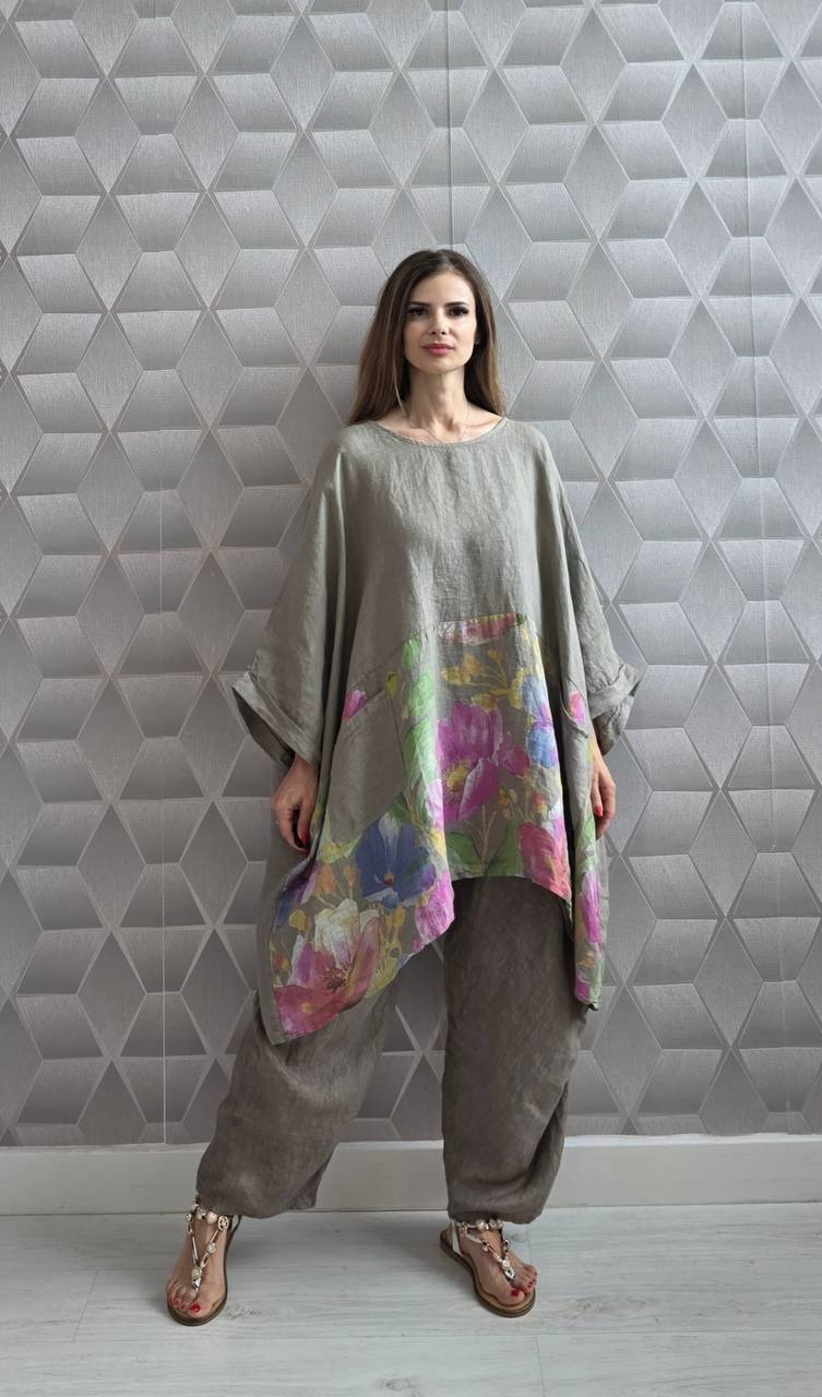 Bluza oversize din in 100% Flory