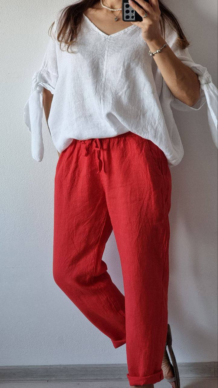 Pantaloni din in 100% Karina