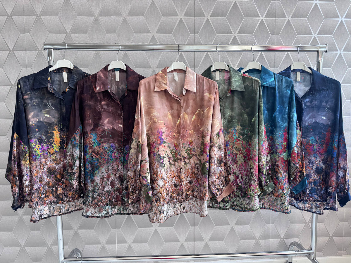 Bluza din matase si vascoza Hanna