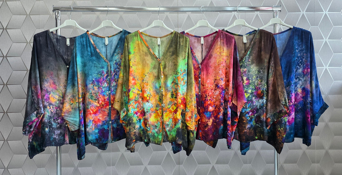 Bluza din matase si vascoza Aura