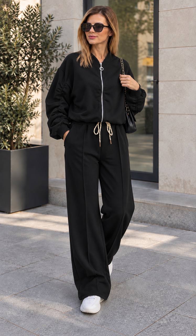 Compleu Bomber cu maneci incretite