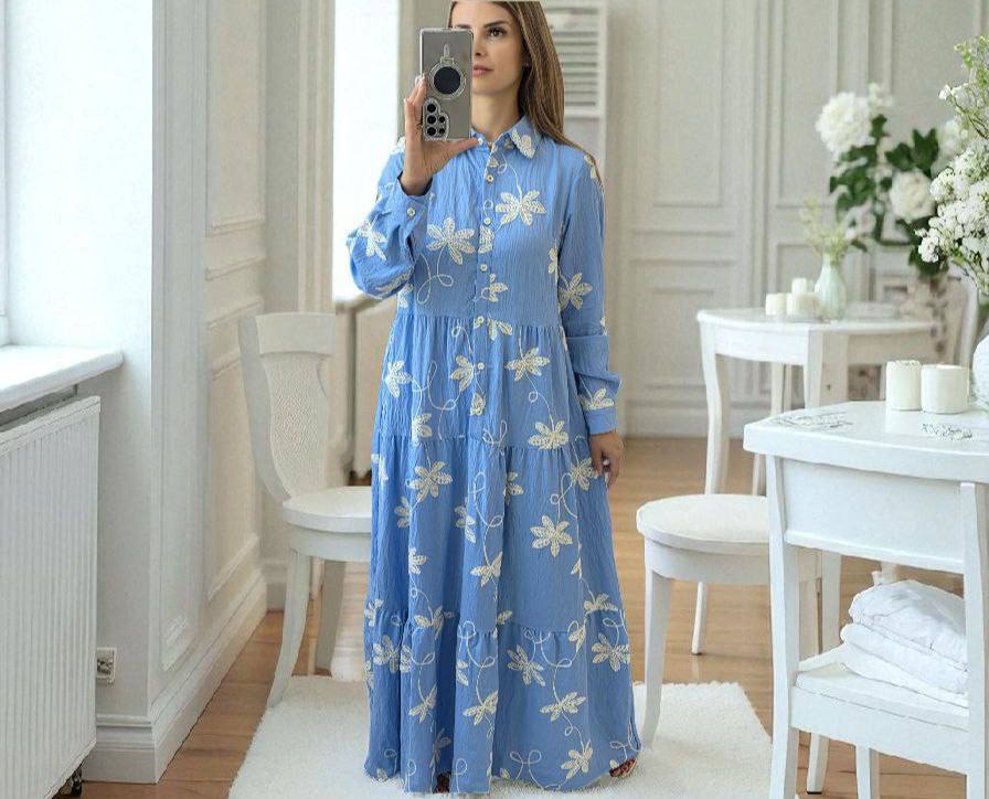 Rochie lunga tip camasa Linda
