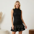 Rochie din dantela cu volane din satin Chelsea