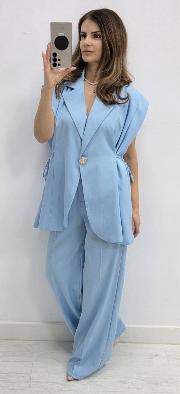 Costum elegant fara maneci Esthera